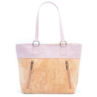 Cork with Color Charcoal style zipper women handbag BAGP-116-0