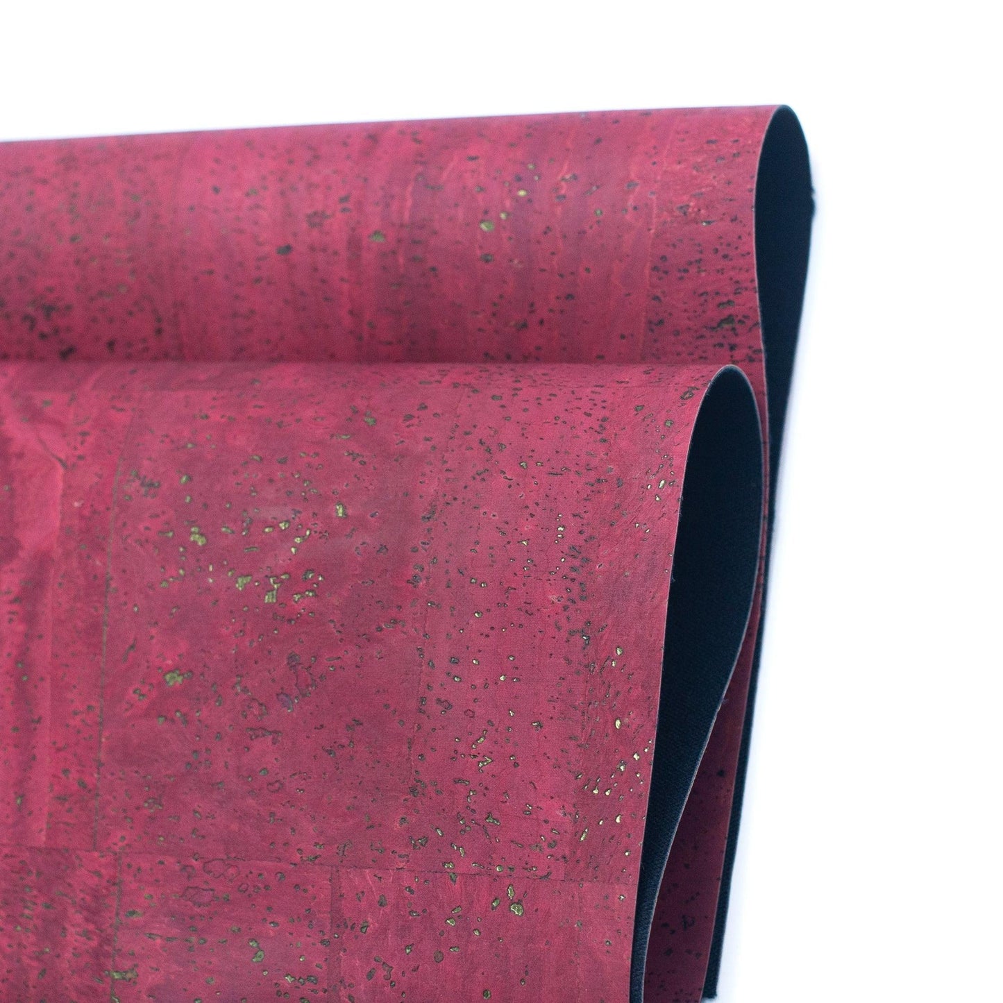 Burgundy Red Portuguese Cork Fabric-1