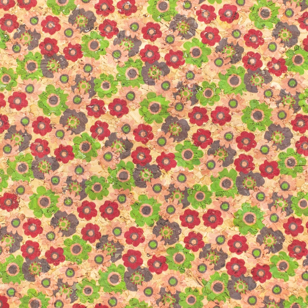 Quirky Florals, Cork Fabric- COF-403-A-3