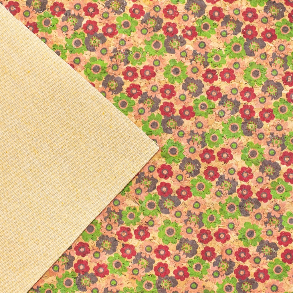 Quirky Florals, Cork Fabric- COF-403-A-2