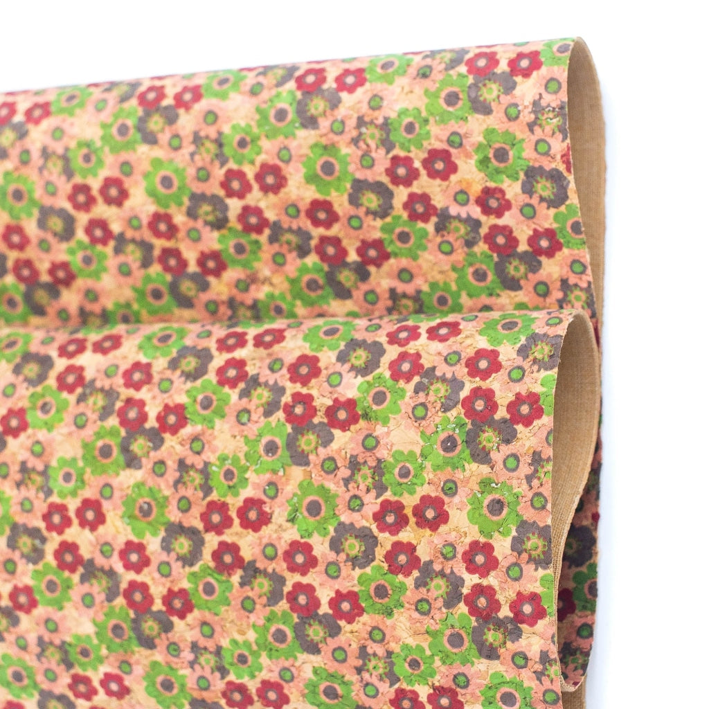 Quirky Florals, Cork Fabric- COF-403-A-4