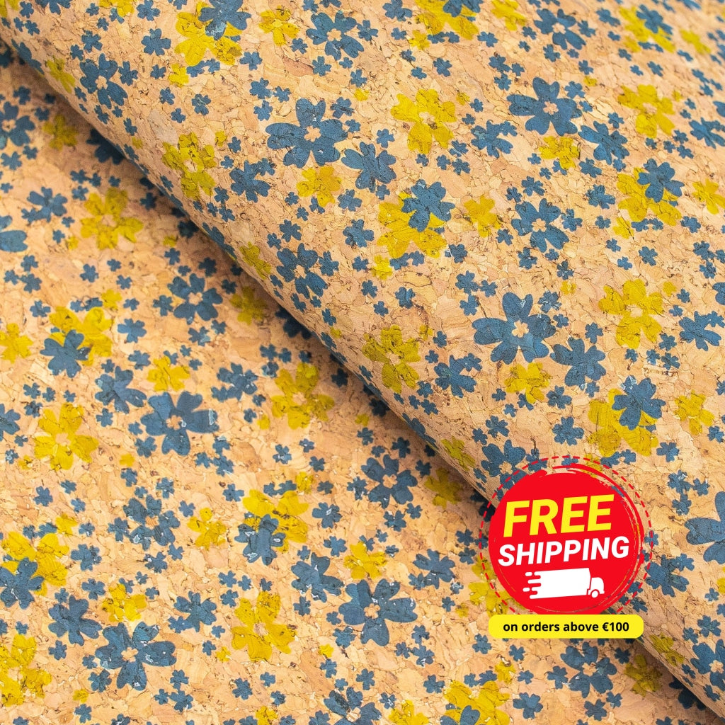 Sprinkled Florals, Cork Fabric COF-417-NEW-0