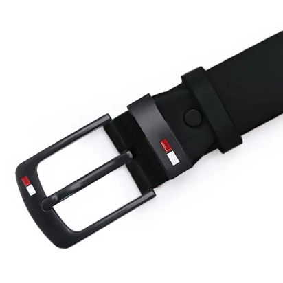 HEERAK Fashion Belt Mens Straps PU Alloy Square Buckle Business Leisure Casual Luxury Belts Black for Men Jeans Pants Waistband