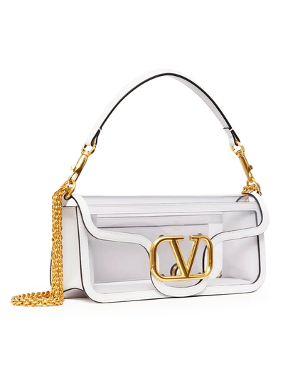 Loco Shoulder Bag in Polymeric Material Transparent