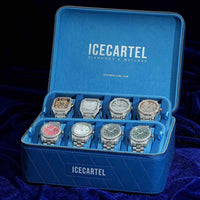 Moissanite Presidential Watch | Red Face | 41MM | 13.3CT Iced Out | 14K White Gold