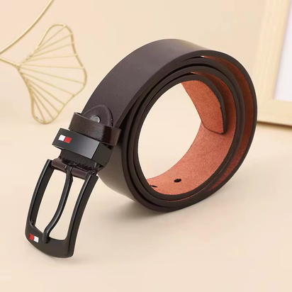HEERAK Fashion Belt Mens Straps PU Alloy Square Buckle Business Leisure Casual Luxury Belts Black for Men Jeans Pants Waistband