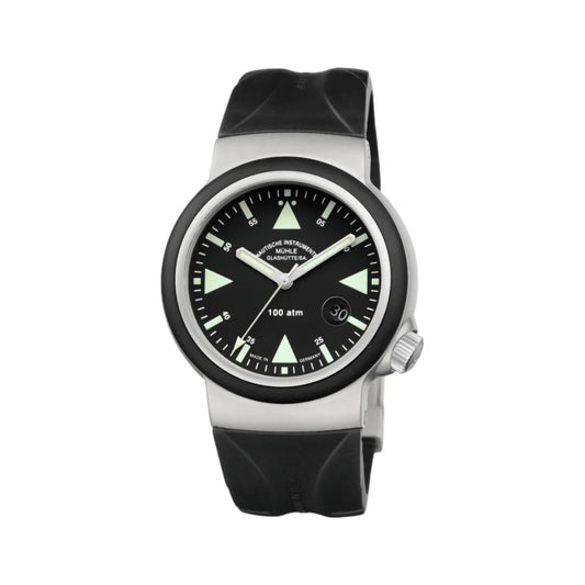 S.A.R. Rescue Timer 42Mm - Black on Rubber Strap