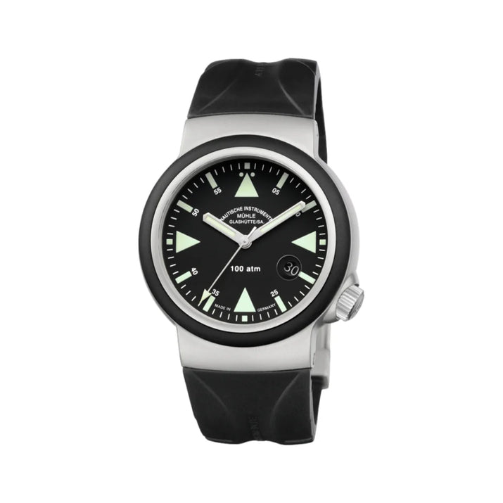 S.A.R. Rescue Timer 42Mm - Black on Rubber Strap