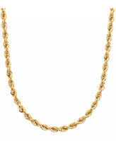 Men'S Glitter Rope 24" Chain Necklace (4.5Mm) in 14K Gold