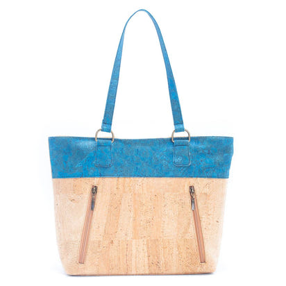 Cork with Color Charcoal style zipper women handbag BAGP-116-1