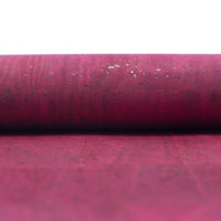 Burgundy Red Portuguese Cork Fabric-3