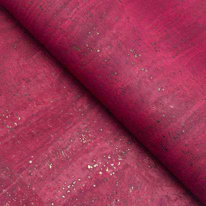Burgundy Red Portuguese Cork Fabric-0