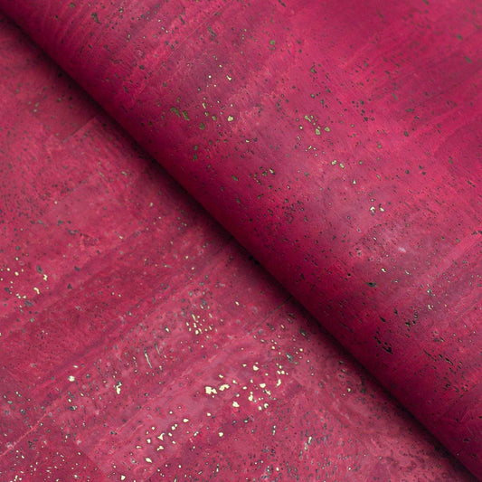 Burgundy Red Portuguese Cork Fabric-0