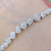 Aazuo Luxury Jewelry 18K Gold Real Diamond 2.2Ct Irregular Shape Bangle for Woman Upscale Trendy Wedding Engagement Party Luxury