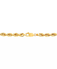 Men'S Glitter Rope 24" Chain Necklace (4.5Mm) in 14K Gold