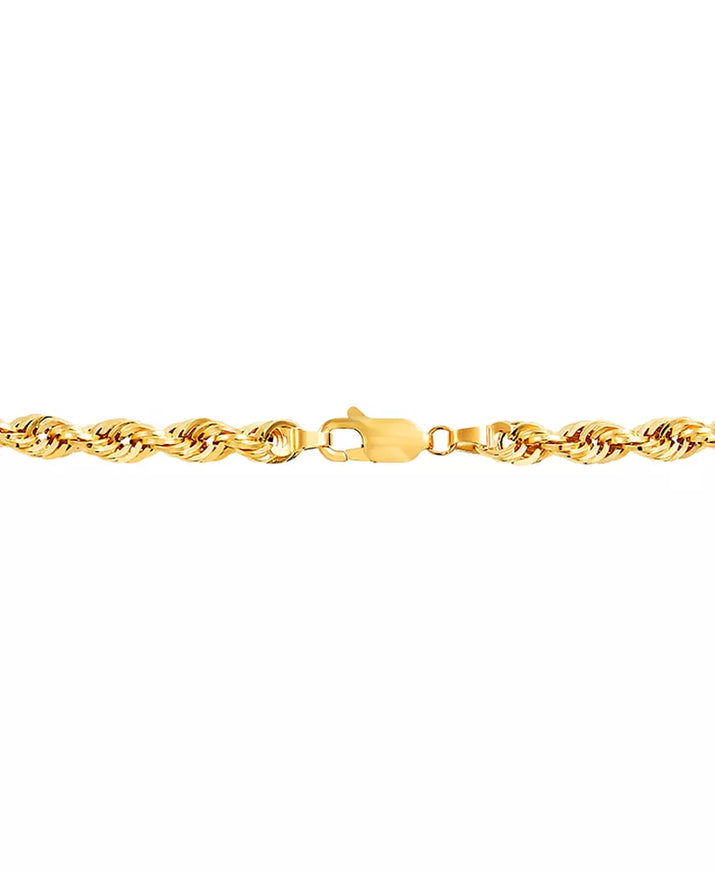 Men'S Glitter Rope 24" Chain Necklace (4.5Mm) in 14K Gold