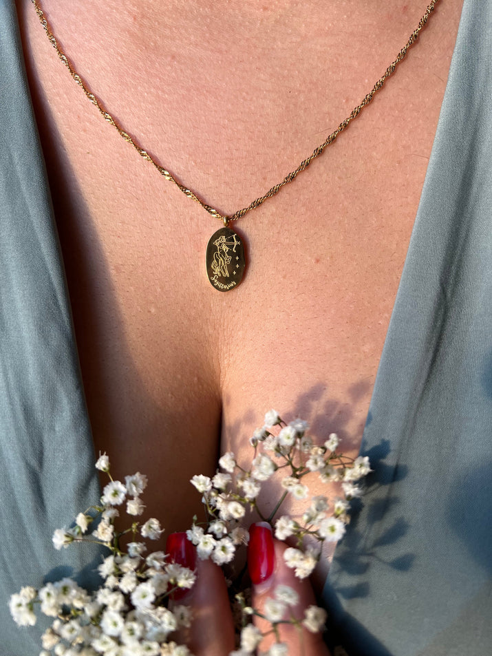 Dainty Zodiac Necklace - 18K Gold Filled